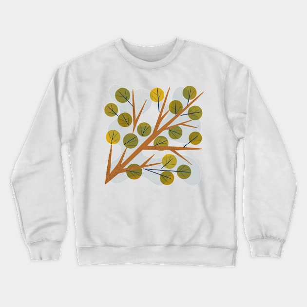 Branch and Leaves Crewneck Sweatshirt by Renea L Thull